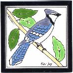 Blue Jay Tile,Blue Jay Wall Plaque,Blue Jay Trivet